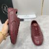 sy_no_B7B9F0D7CA16817245D4B4CCDB59A001_4 Prada Burgundy Leather Gold Logo Trainer