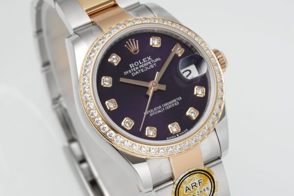 ROLEX Rolex Diamond Ring Women's Diary Series Automatic Mechanical Movement 100m Waterproof Women's Watch Swiss Watch 28mm