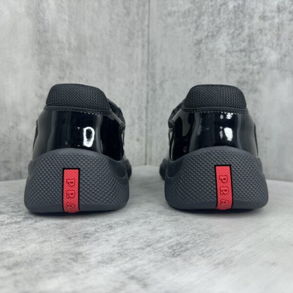 Prada America's Cup Black Patent Mesh Sneaker