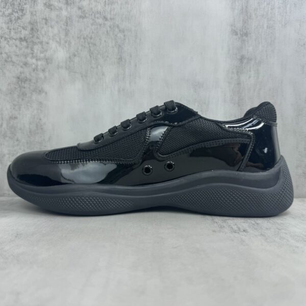 Prada America's Cup Black Patent Mesh Sneaker