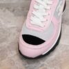 Chanel Mesh & Leather Block-Heel Platform Trainer Pink-Grey-BlockHeel