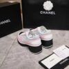 Chanel Mesh & Leather Block-Heel Platform Trainer Pink-Grey-BlockHeel