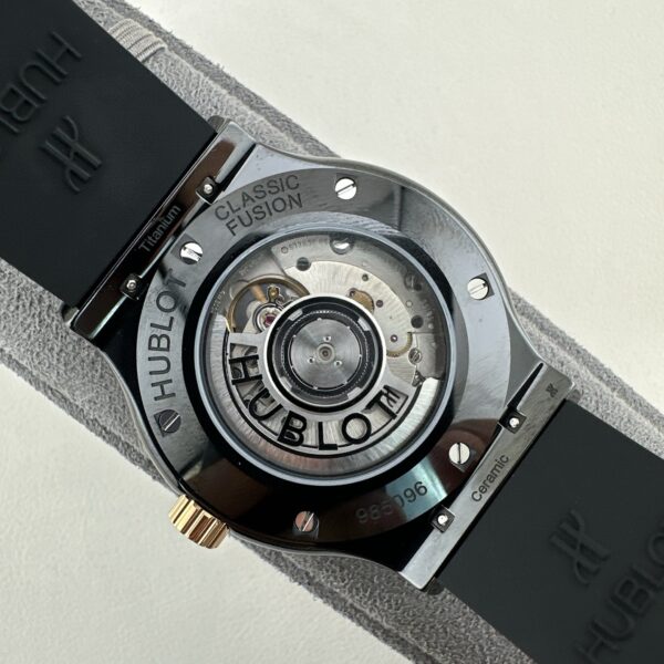sy_no_B8F92532DE478EF7C73C053E08E291D1_8 HUBLOT automatic mechanical movement 50 meters waterproof, luxurious men's watch Swiss watch 45mm black dial ceramic case rubber strap