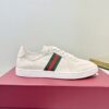 sy_no_B9535DBFEDFE7D2D07EDC73B37E69465_1 Gucci White Leather Sneaker with Web Stripe