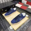sy_no_B9D8143C6A41B605F95C38CBB1CF3F75_1 Saint Laurent Navy Canvas Dark Blue Leather Low-Top Sneaker