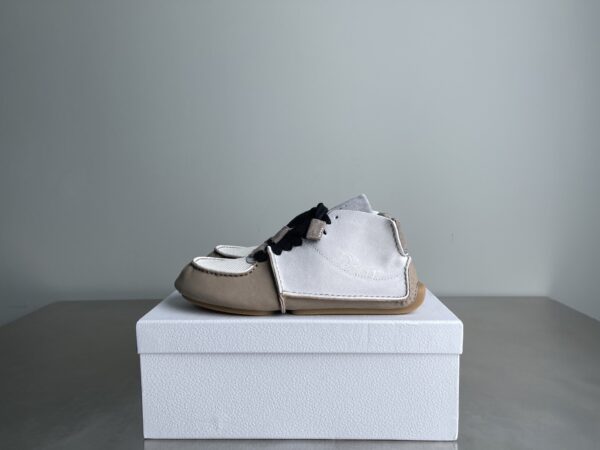 Dior Beige-White Suede Mesh Mid-Top Sneaker
