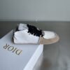 Dior Beige-White Suede Mesh Mid-Top Sneaker