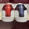 sy_no_BC8106A8DE57409D19499546F5F3EFE0_4 Gucci White Leather Low-Top Sneaker with Large Crystal Logo Flap
