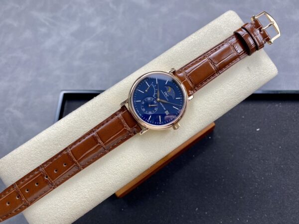 IWC Botao Fino series manual mechanical movement, waterproof date display, power reserve display, men's watch, Swiss watch 45mm
