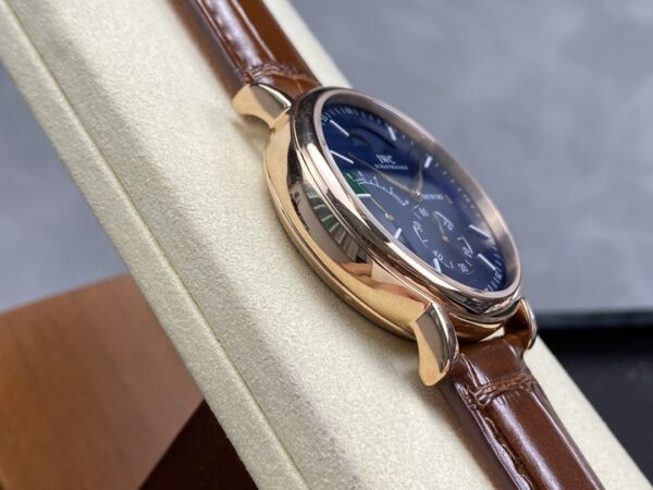 IWC Botao Fino series manual mechanical movement, waterproof date display, power reserve display, men's watch, Swiss watch 45mm