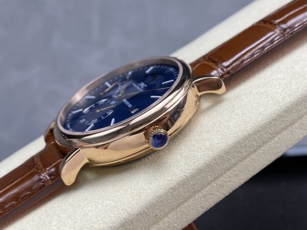 IWC Botao Fino series manual mechanical movement, waterproof date display, power reserve display, men's watch, Swiss watch 45mm