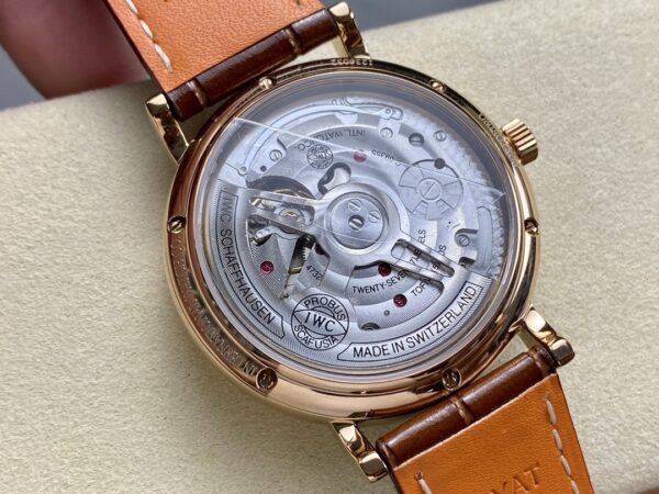 IWC Botao Fino series manual mechanical movement, waterproof date display, power reserve display, men's watch, Swiss watch 45mm