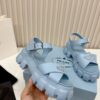 sy_no_BD510FB83BFDC48F53E036898192A523_3 Prada Dusty Blue Triangle Logo Gear Platform Sandal
