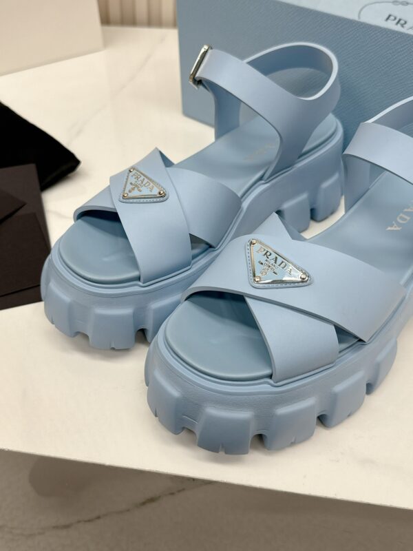 sy_no_BD510FB83BFDC48F53E036898192A523_5 Prada Dusty Blue Triangle Logo Gear Platform Sandal