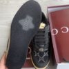 Gucci Black Crystal-Embellished GG Monogram Sneaker with Gum Sole