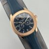 Patek Philippe rose gold Aquamarine watch, 39.9mm diameter, perpetual calendar, automatic movement, 25-year unisex model.