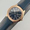 Patek Philippe rose gold Aquamarine watch, 39.9mm diameter, perpetual calendar, automatic movement, 25-year unisex model.