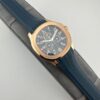 Patek Philippe rose gold Aquamarine watch, 39.9mm diameter, perpetual calendar, automatic movement, 25-year unisex model.