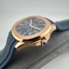 Patek Philippe rose gold Aquamarine watch, 39.9mm diameter, perpetual calendar, automatic movement, 25-year unisex model.