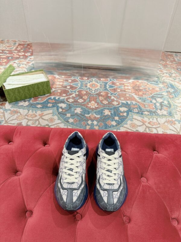 Gucci Rhyton GG Canvas Sneaker in Black & Beige