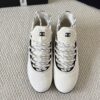 sy_no_BF7CC282A9A113B66A93CE065E6B9981_4 Chanel White Knit and Suede Slip-On Low-Top Sneaker with Speckled Laces and CC Logo