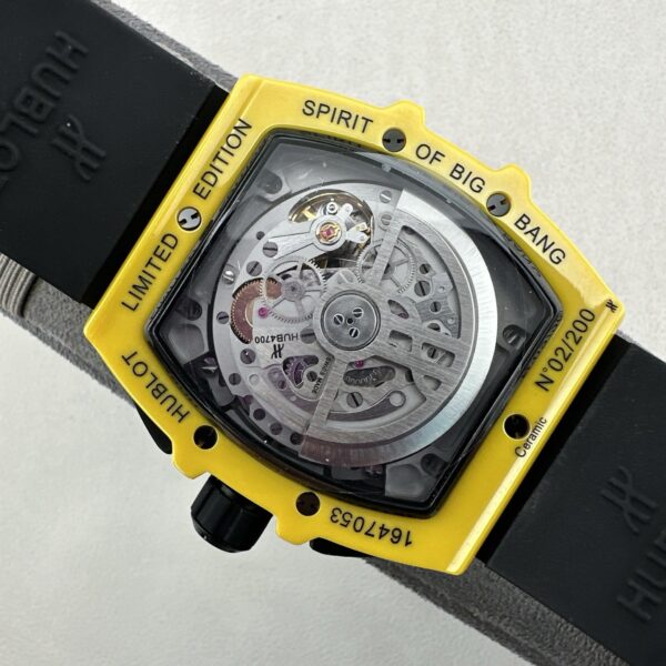 sy_no_BFDAF6FD41EB4315064DF4D0FECEAB62_8 HUBLOT BIG BANG Soul Automatic Mechanical Movement Hollow Dial Ceramic Case Rubber Strap