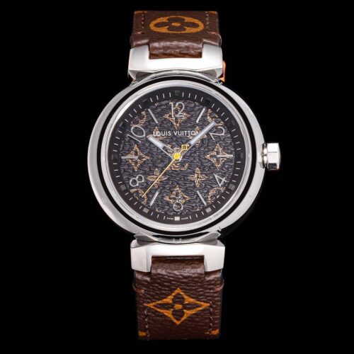 sy_no_C03B35806A18DD699E788A728E2D0E5C_0 LOUIS VUITTON watch quartz movement leather strap color dial unisex Tambour Horizon watch classic color scheme