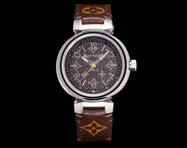 sy_no_C03B35806A18DD699E788A728E2D0E5C_0 LOUIS VUITTON watch quartz movement leather strap color dial unisex Tambour Horizon watch classic color scheme