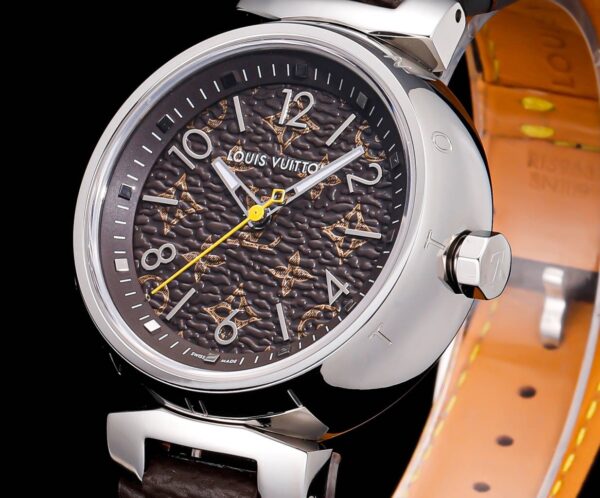 sy_no_C03B35806A18DD699E788A728E2D0E5C_2 LOUIS VUITTON watch quartz movement leather strap color dial unisex Tambour Horizon watch classic color scheme