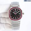 Patek Philippe Sport Elegance NAUTILUS Series Automatic Mechanical Movement 30 meter Waterproof Date Display Set Ruby bezel