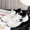 sy_no_C162CBC71143F9067B183CD82A26A850_4 Chanel Off-White and Black Mixed Material Low-Top Sneaker with Suede and CC Logo