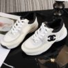 sy_no_C162CBC71143F9067B183CD82A26A850_8 Chanel Off-White and Black Mixed Material Low-Top Sneaker with Suede and CC Logo