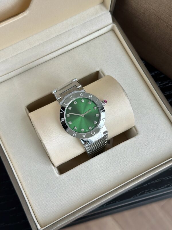 sy_no_C1A32E7888BAB73C0E9653AD73F79B92_1 BVLGARI watch quartz movement stainless steel strap 33mm green dial