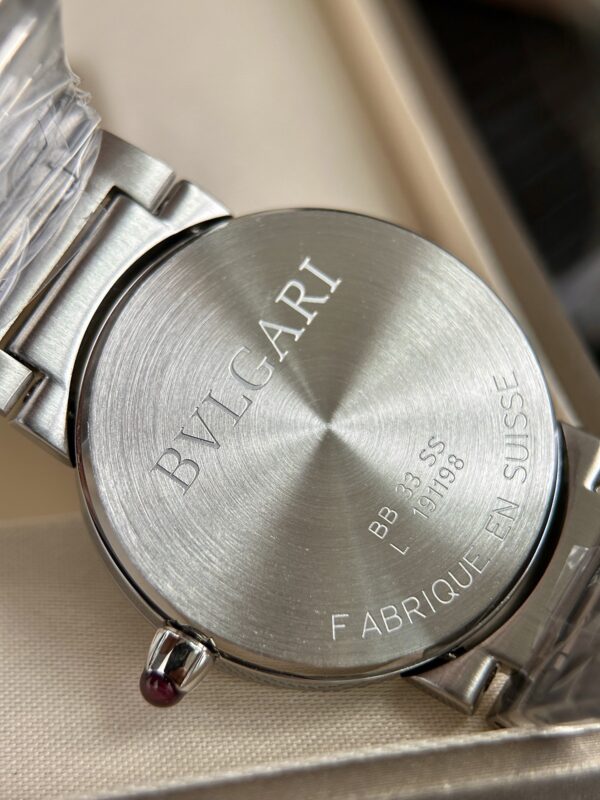 sy_no_C1A32E7888BAB73C0E9653AD73F79B92_6 BVLGARI watch quartz movement stainless steel strap 33mm green dial