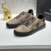 Philipp Plein Khaki Brown Crystal Hexagon-Logo Low-Top Sneaker