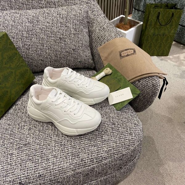 sy_no_C2DC70C15427B09F47C9BCF6F9F6995F_1 Gucci Rhyton Leather Sneaker in Triple White