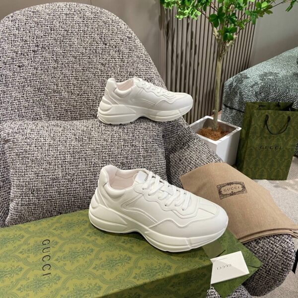 sy_no_C2DC70C15427B09F47C9BCF6F9F6995F_2 Gucci Rhyton Leather Sneaker in Triple White