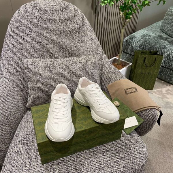 sy_no_C2DC70C15427B09F47C9BCF6F9F6995F_3 Gucci Rhyton Leather Sneaker in Triple White