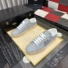 sy_no_C304EC15CDC06944BEDA7E7D90E2DCF6_1 Saint Laurent Light Grey Leather White Heel Low-Top Sneaker