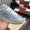 sy_no_C304EC15CDC06944BEDA7E7D90E2DCF6_5 Saint Laurent Light Grey Leather White Heel Low-Top Sneaker