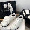sy_no_C3497933729996B2D179E2FB460987C6_1 Chanel White Quilted Leather Low-Top Sneaker with Suede Detailing and CC Logo