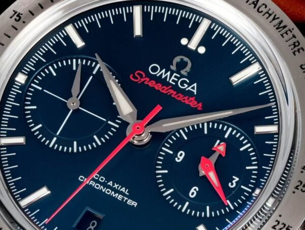 sy_no_C3F8421B9E6238574485CA6BF67FE075_3 Omega Super Series Automatic Mechanical Movement 100m Waterproof Men's Watch Swiss Watch 41.5mm Blue Dial Stainless Steel Case Leather Strap