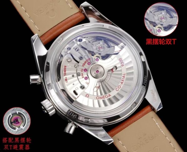 sy_no_C3F8421B9E6238574485CA6BF67FE075_4 Omega Super Series Automatic Mechanical Movement 100m Waterproof Men's Watch Swiss Watch 41.5mm Blue Dial Stainless Steel Case Leather Strap