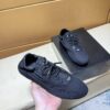 sy_no_C44A7E141A092C44C8C8B4C32CFD433D_0 Prada Black Gathered Nylon Retro Trainer