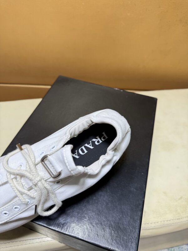 sy_no_C5B5DA905A6FC77396342367800B25DD_5 Prada Off-White Gathered Nylon Retro Trainer
