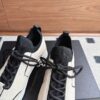 Chanel Suede & Knit Collar Platform Trainer Beige-Black-Knit