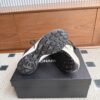 Chanel Suede & Knit Collar Platform Trainer Beige-Black-Knit