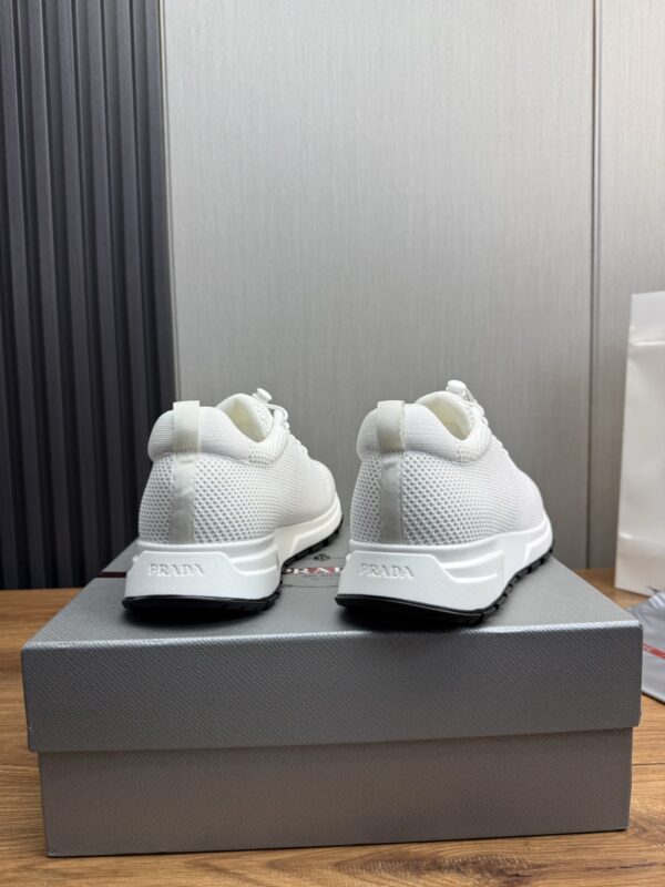 sy_no_C68421DE34EF2D6D7E452695448860D9_6 Prada White Knit Mesh Pull-Loop Chunky Casual Sneaker