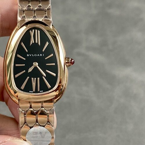 sy_no_C6F44B70917F85024B45FB32C9C0444E_0 BVLGARI SERPENTI series watch quartz movement 18k rose gold strap 33mm black dial