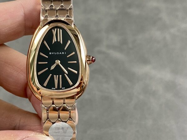 sy_no_C6F44B70917F85024B45FB32C9C0444E_0 BVLGARI SERPENTI series watch quartz movement 18k rose gold strap 33mm black dial